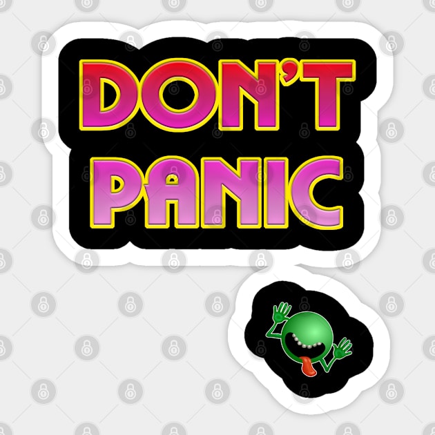 Don't Panic! Sticker by TrashCanTees